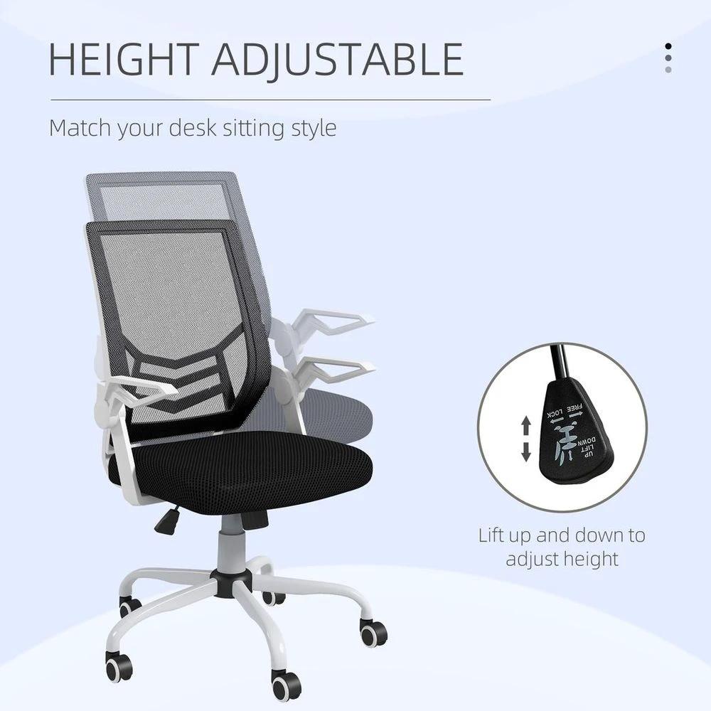 Vinsetto Vinsetto Mesh Swivel Office Chair Task Computer Chair w/ Lumbar Support, Black - Office Chair