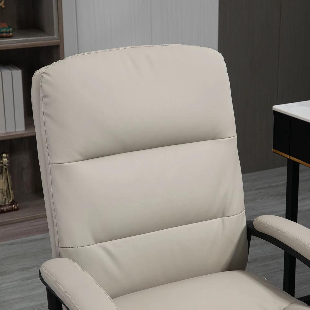 Vinsetto Vinsetto PU Leather Office Chair for Home with Arm, Adjustable Height, Grey - Office Chair