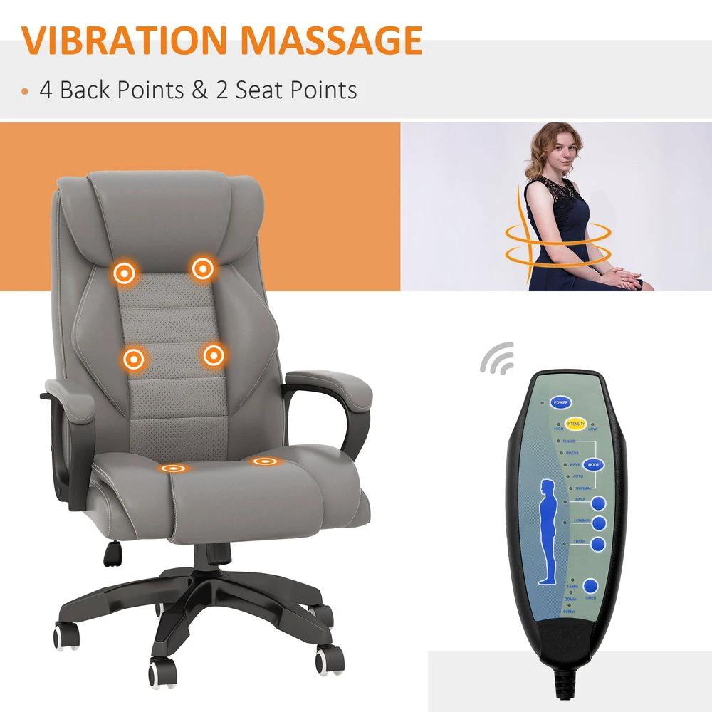 Vinsetto Vinsetto High Back 6 Points Vibration Massage Executive Office Chair - Office Chair