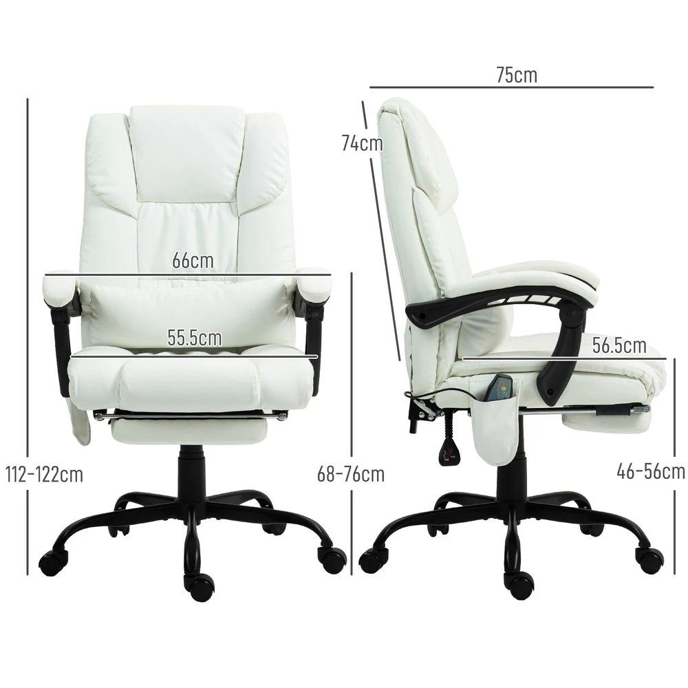 Vinsetto PU Massage Office Chair Height Adjustable Computer Chair by Vinsetto