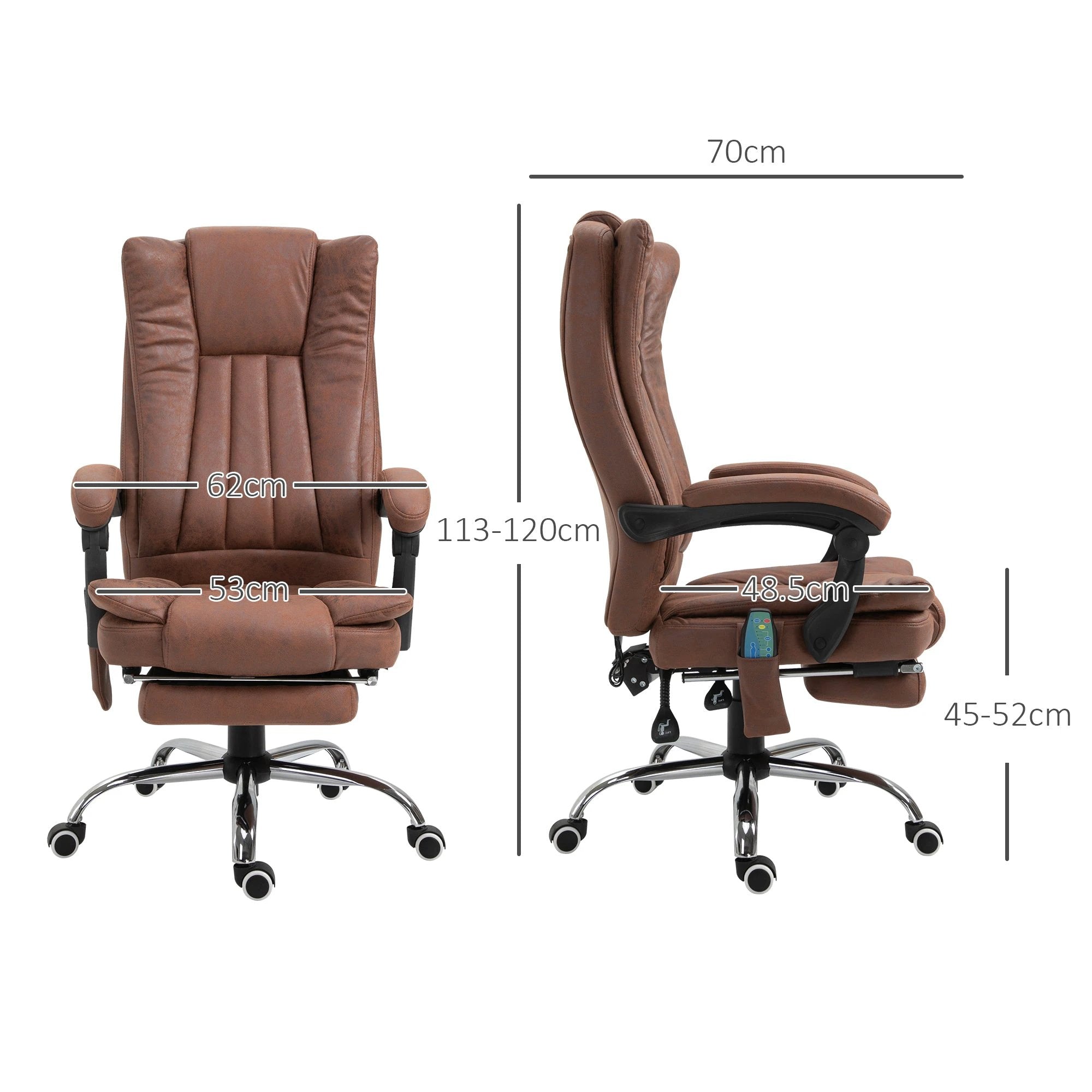 Vinsetto Vinsetto High Back Office Chair with Vibration Massage and Heat - Office Chair