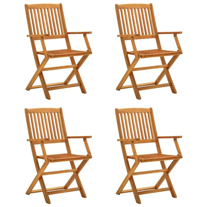 folding garden dining chairs set of four