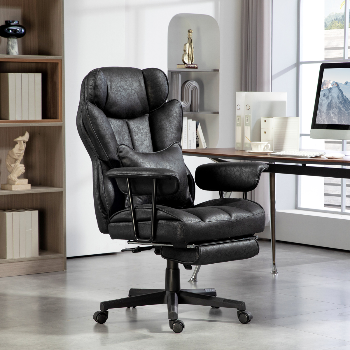 black massage office chair