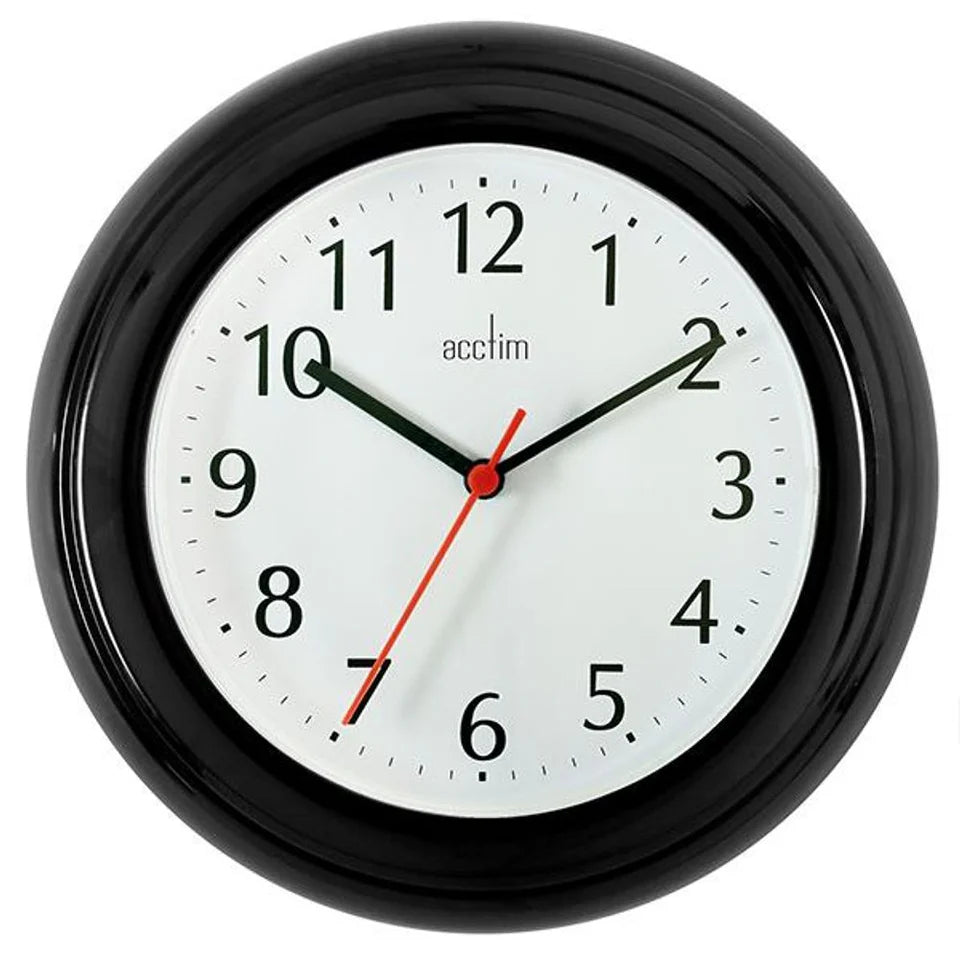 Acctim standard wall clock with black outline