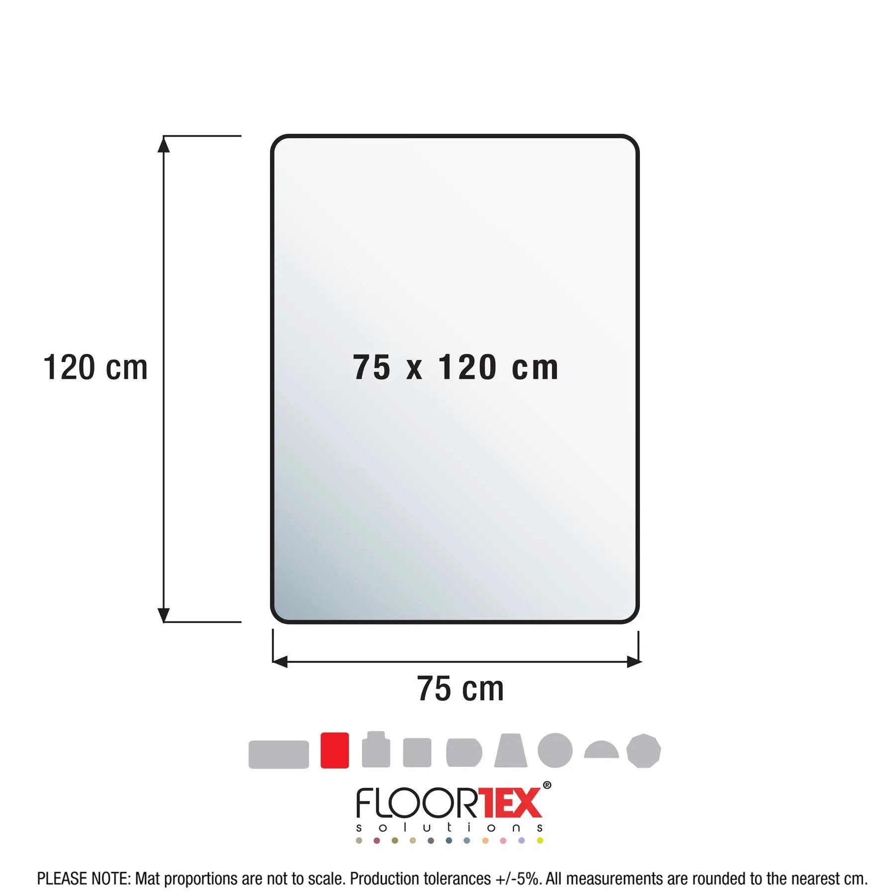 Floortex Advantagemat® PVC Rectangular Chair Mat for Hard Floor - 75 x 120cm - Office Mats