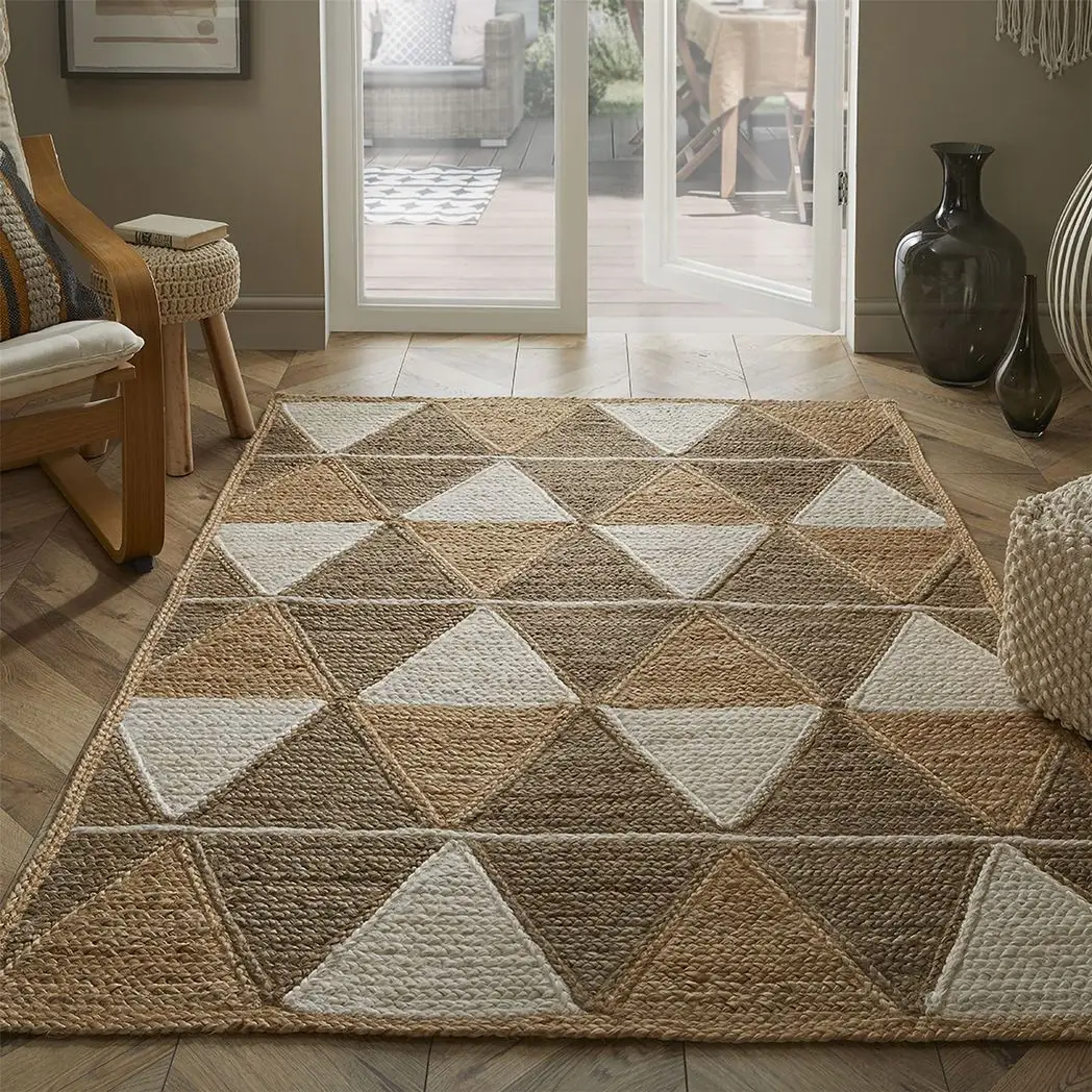 Esselle Home Prestbury Geo Handbraided 120x170cm Natural Rug - Rug