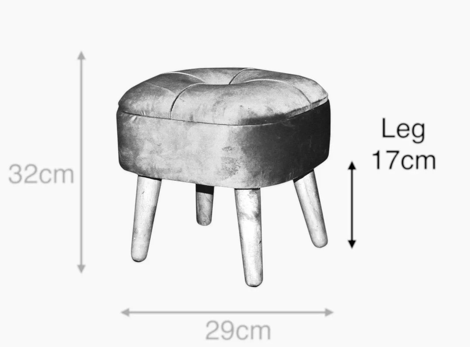 MSL YELLOW WOODEN STOOL - Footstool