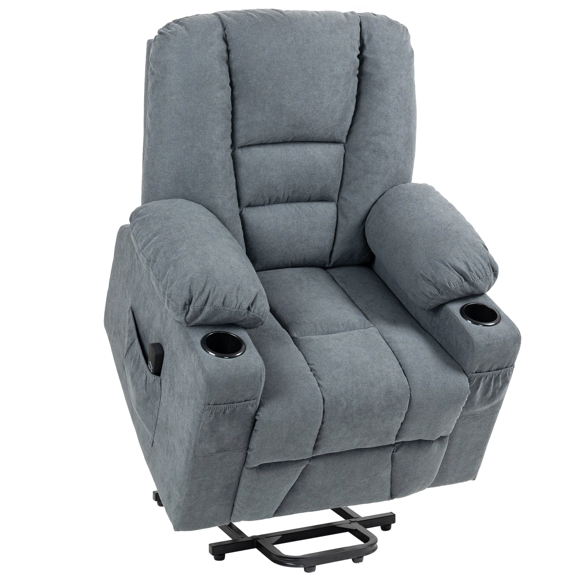 HOMCOM Riser and Recliner Chair w/ Remote, Lift Chair for Elderly, Light Grey by HOMCOM