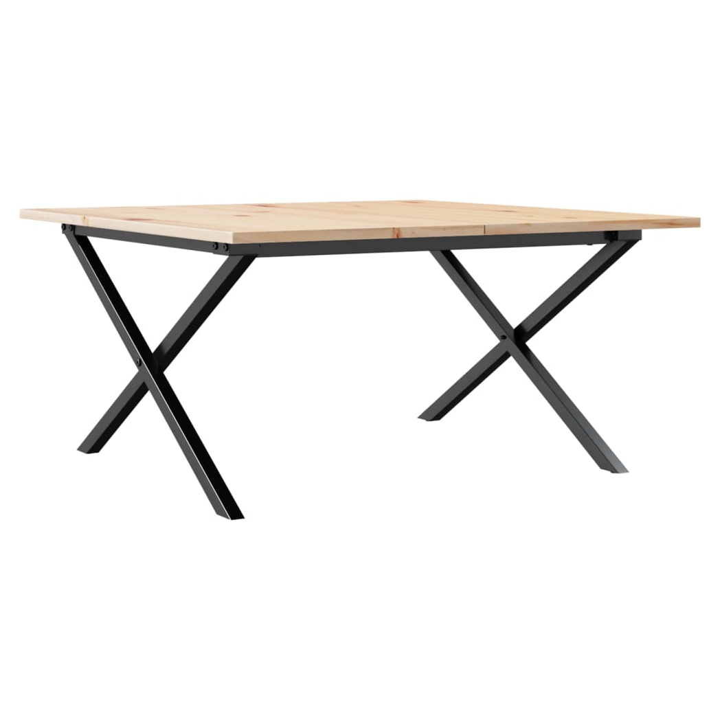 vidaXL VidaXL Coffee Table 80x80x45 Pine X-Frame Home - Coffee Table