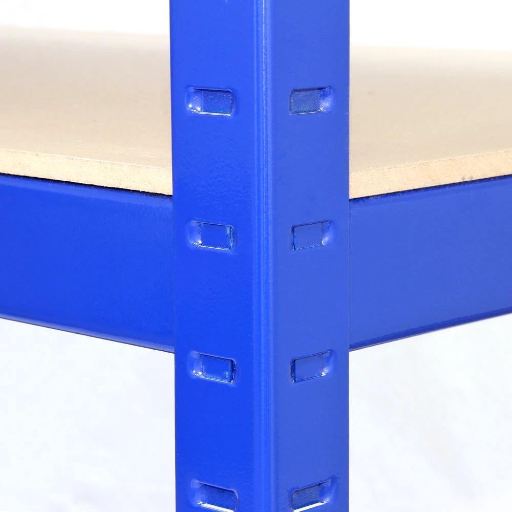 Monster Shop Monster Racking T-Rax Strong Storage Shelves, Blue, 120cm W, 60cm D, Set of 10 -