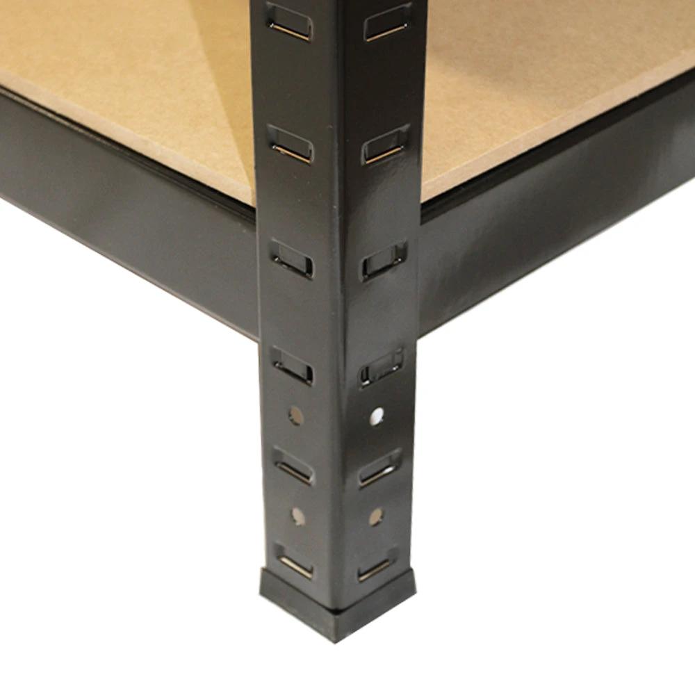Monster Shop Monster Racking T-Rax Heavy Duty Shelving Units, Black, 75cm W, 30cm D, Set of 4 -