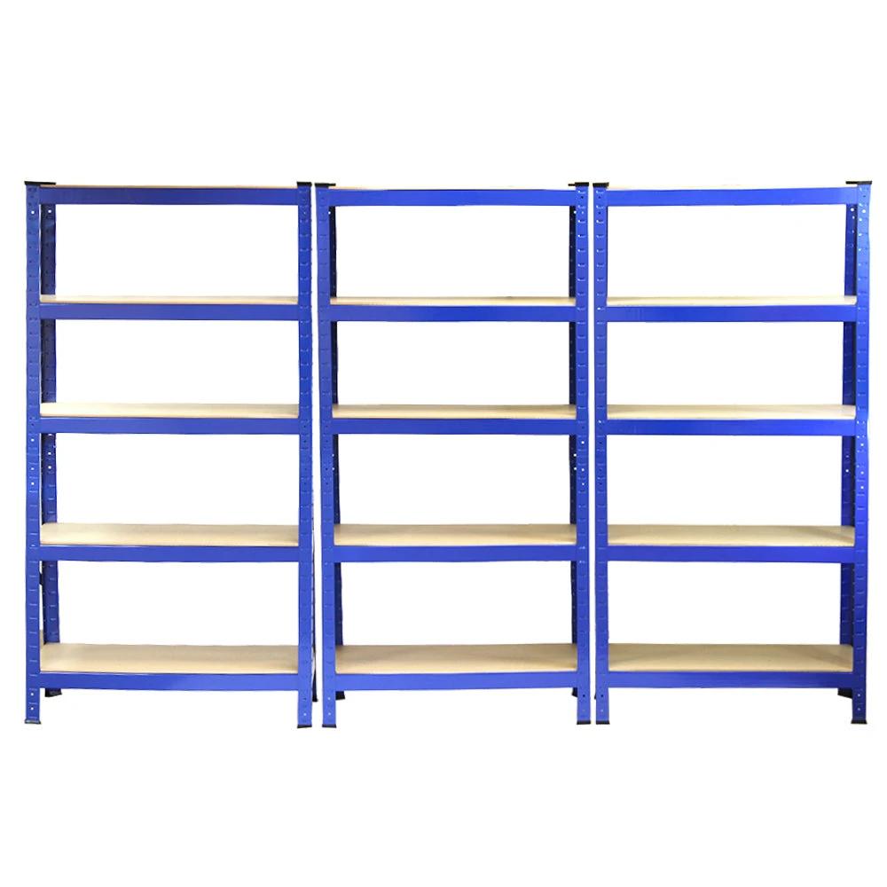 Monster Shop Monster Racking T-Rax Heavy Duty Shelving Units, Blue, 75cm W, 30cm D, Set of 6 -