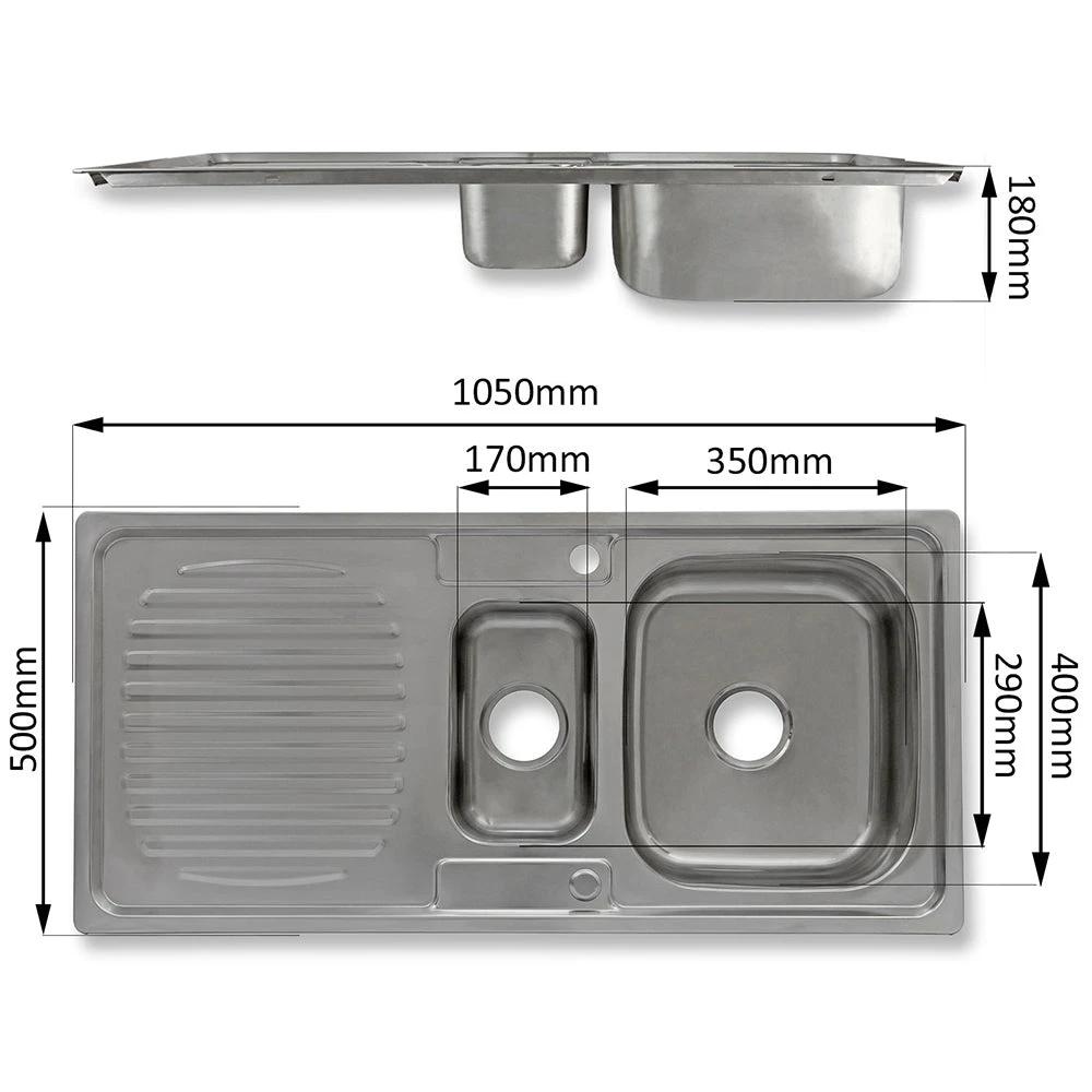 Premium Stainless Steel Kitchen Sink & Confetti Tap by Monster Shop