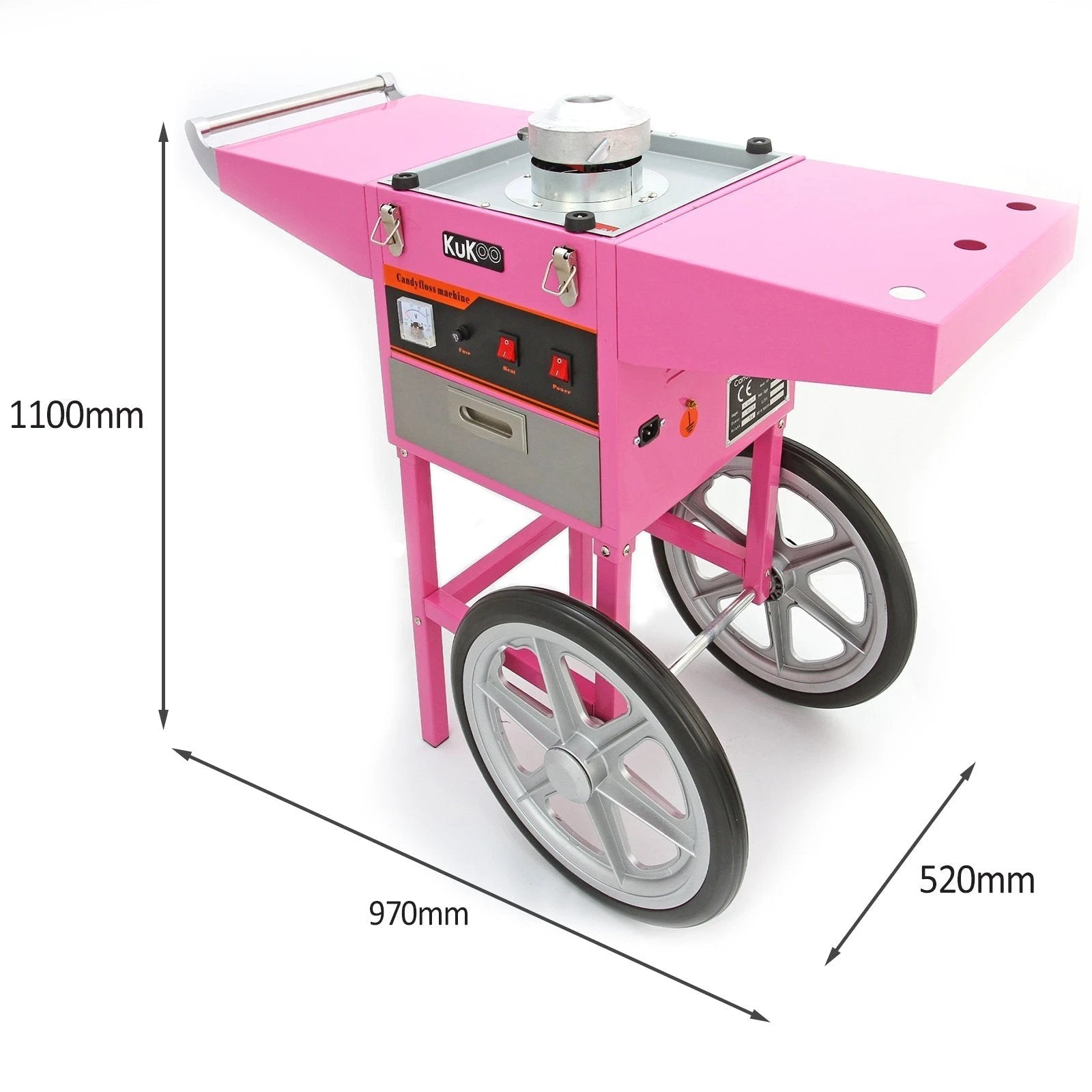KuKoo Candy Floss Machine With Cart by Monster Shop