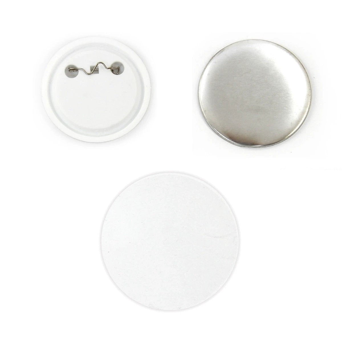 PixMax 37mm Badge Components for Pin Button Badge Pressing (100 Pack) by Monster Shop