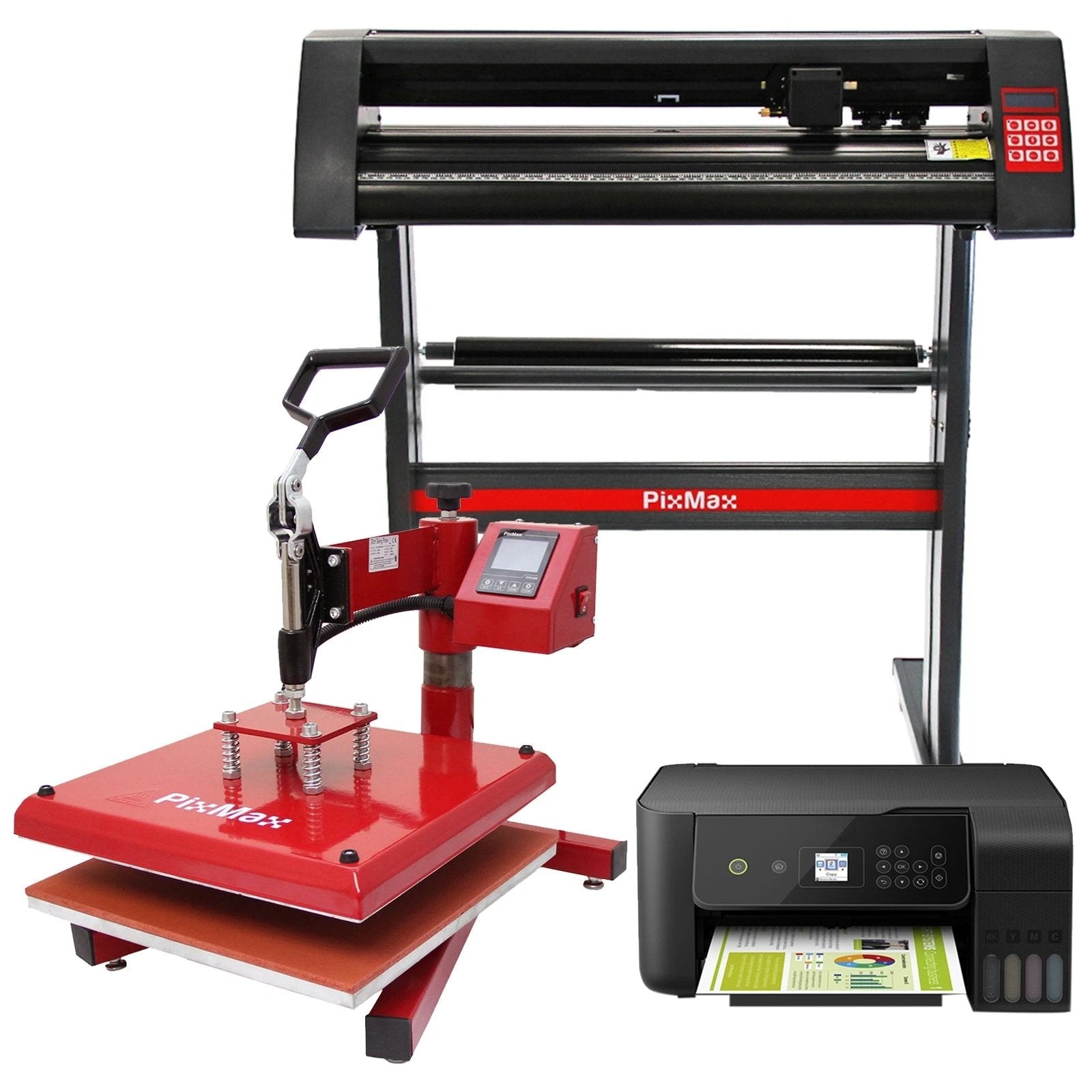 Monster Shop PixMax 38cm Swing Heat Press, Vinyl Cutter, Printer -