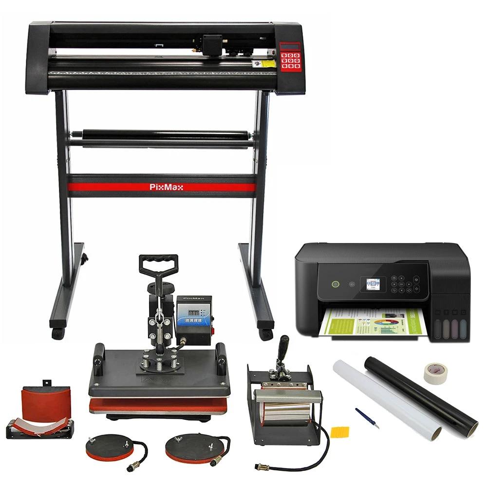 Monster Shop PixMax 5 in 1 Heat Press, Vinyl Cutter, Printer, Weeding Pack -