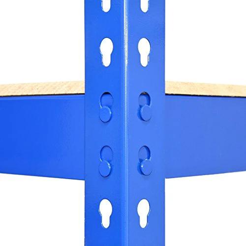 2 x T-RAX Blue Metal Racking Units 75cm x 150cm x 30cm with Free Bay Connectors by Monster Shop