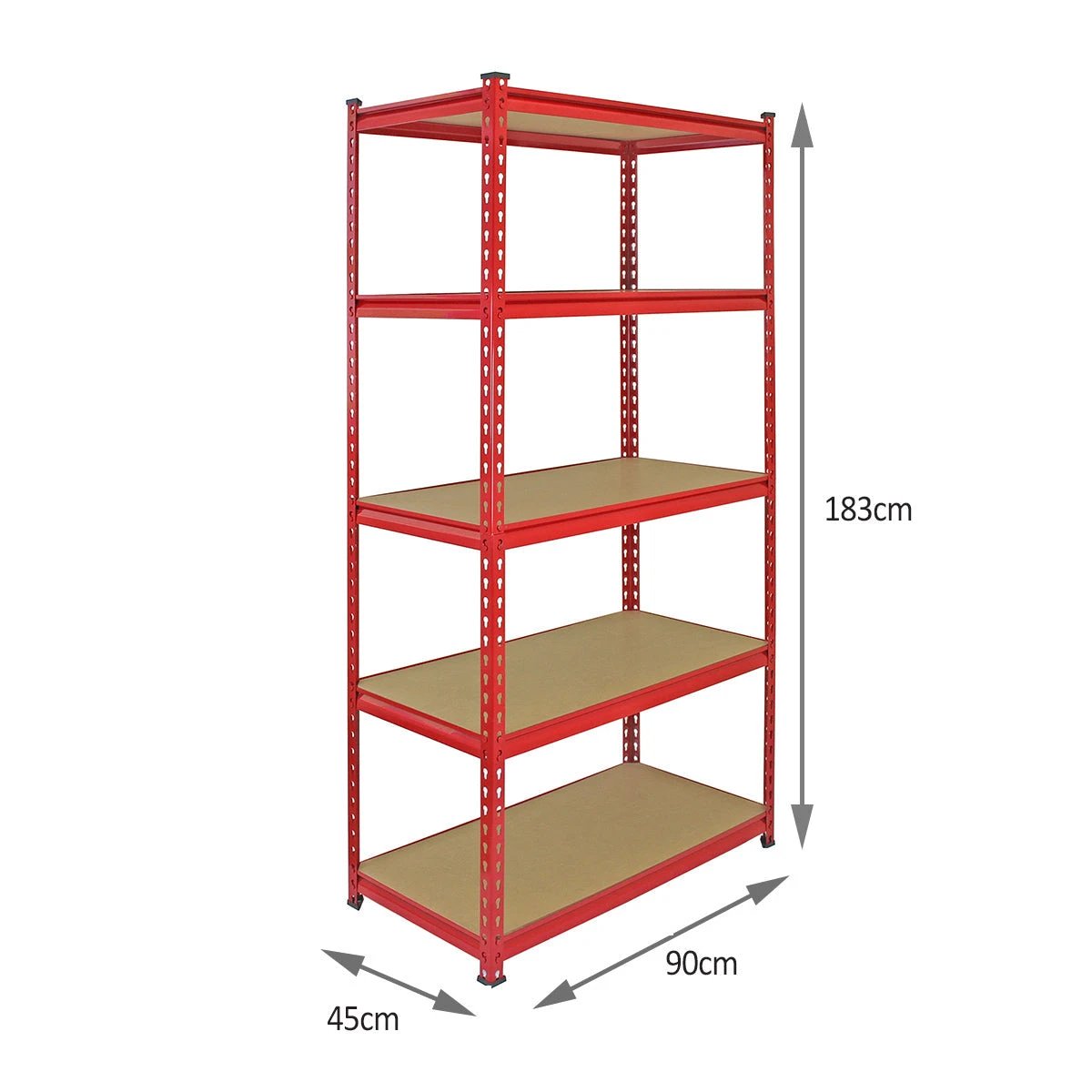 3 x Z-Rax Metal Racking Unit Red 90cm & Free Mallet by Monster Shop