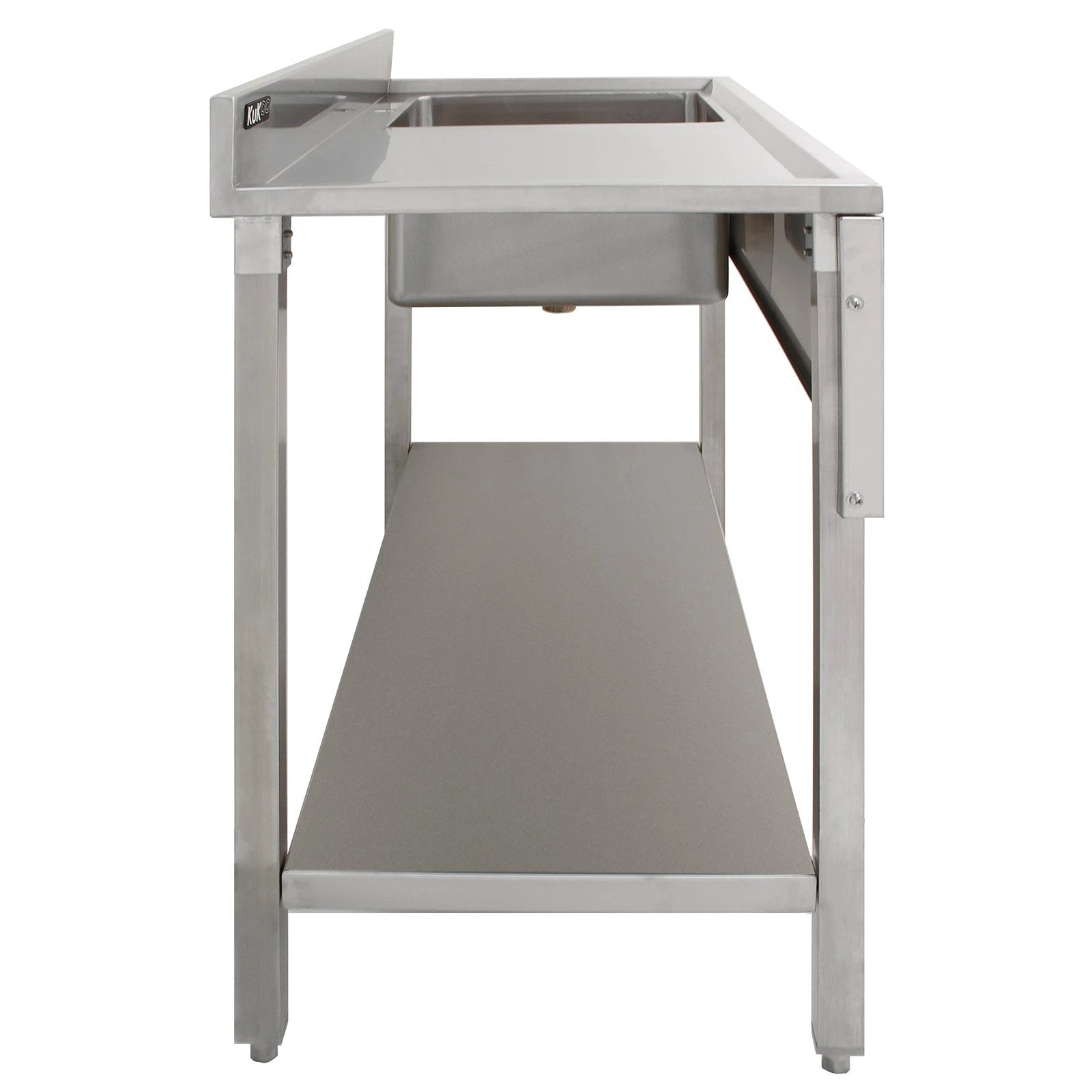 Monster Shop KuKoo Commercial Stainless Steel Sink - Left Hand Drainer -
