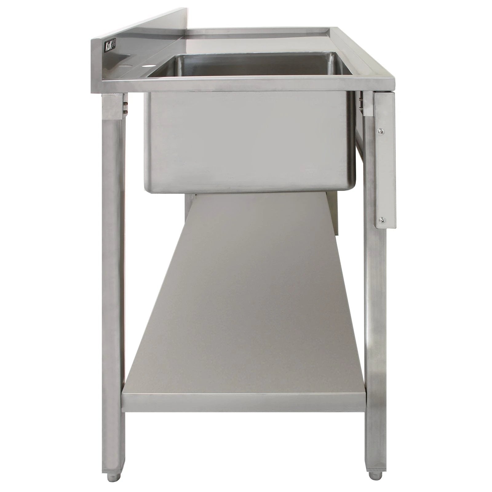 Monster Shop KuKoo Commercial Stainless Steel Sink - Right Hand Drainer -