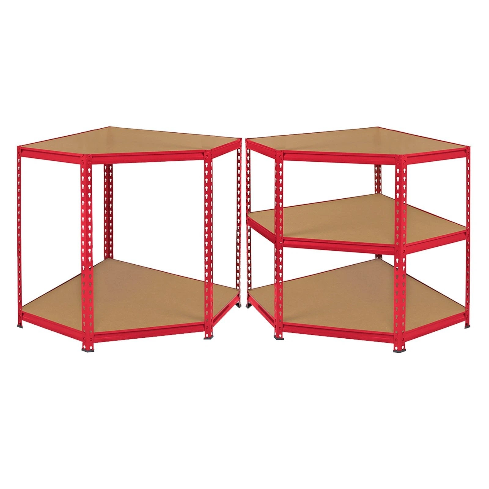 Monster Racking Z-Rax Corner Storage Shelf Unit, Red, 90cm Wide by Monster Shop