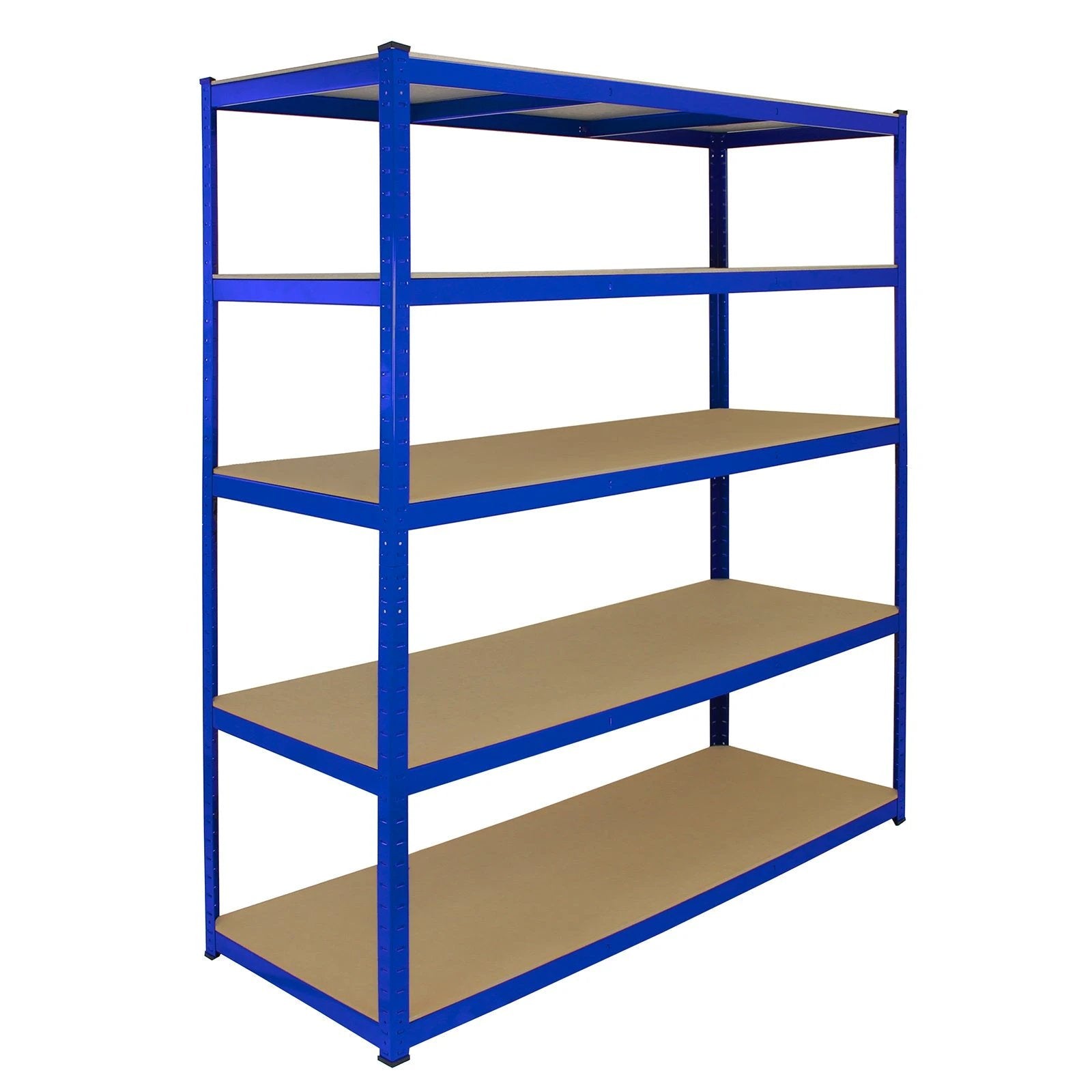 Monster Shop Monster Racking T-Rax 10 x Extra Wide Storage Shelves, Blue, 160cm W, 60cm D -