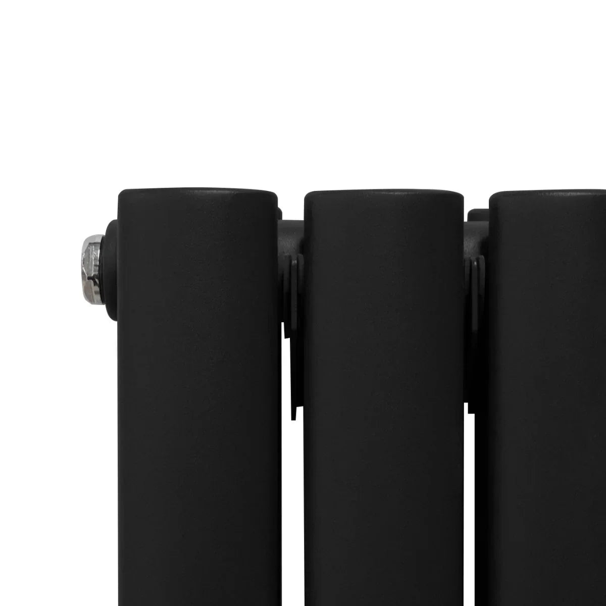 Monster Shop Oval Mirror Radiator & Valves - 1800mm x 380mm - Black -