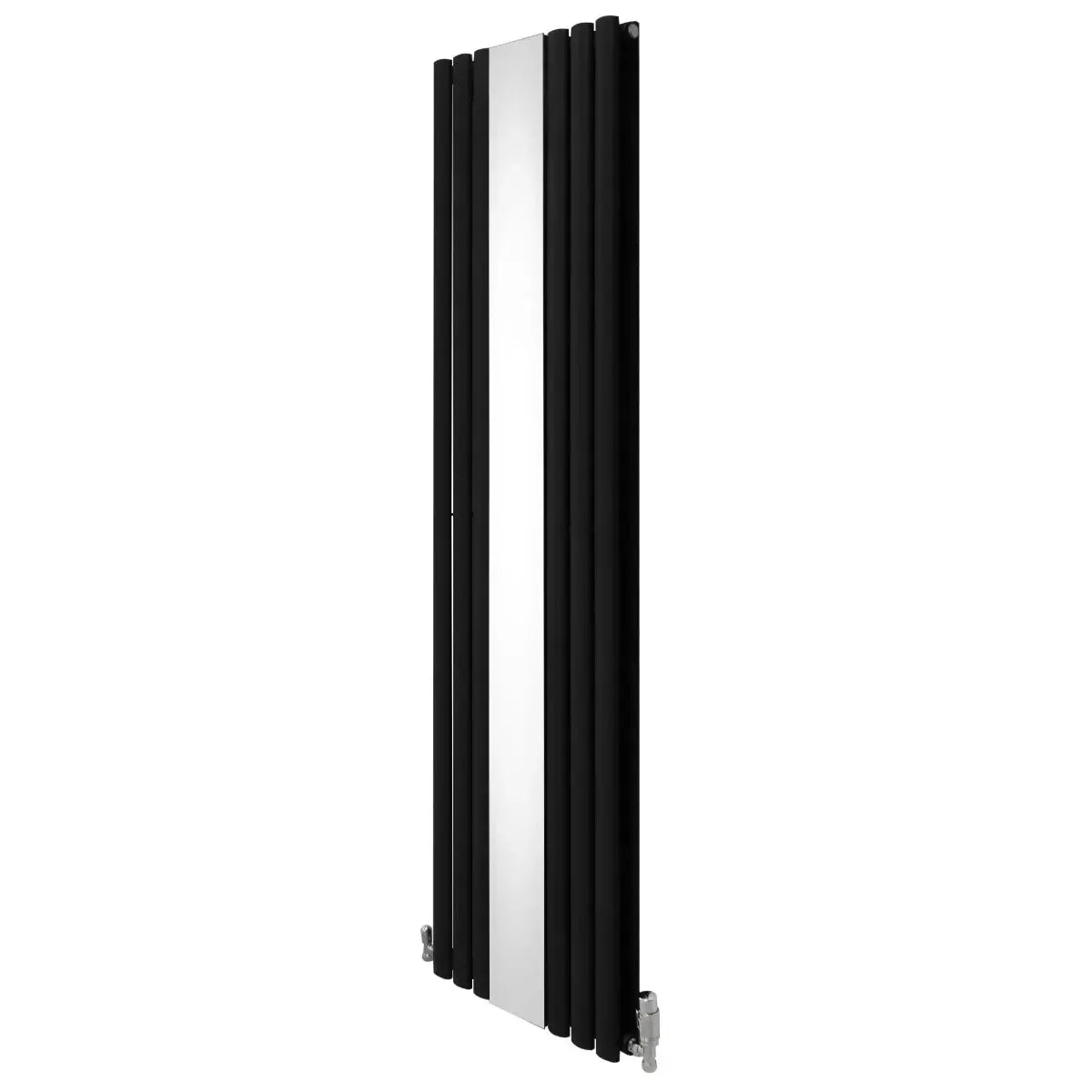 Monster Shop Oval Mirror Radiator & Valves - 1800mm x 500mm - Black -