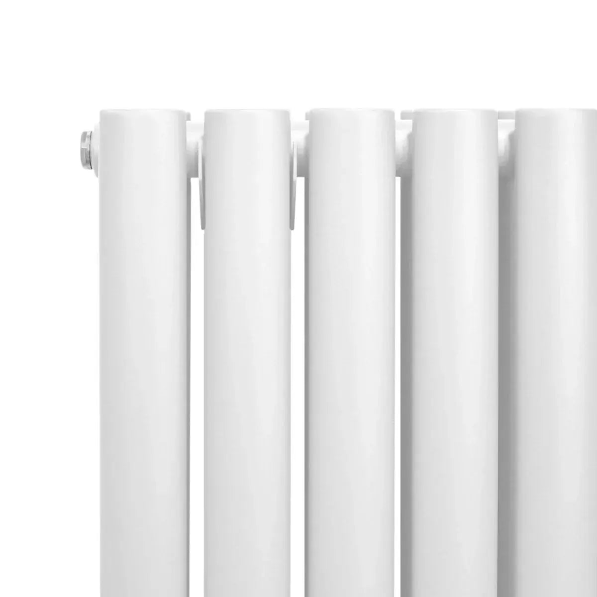 Monster Shop Oval Column Radiator & Valves - 1800mm x 240mm – White -