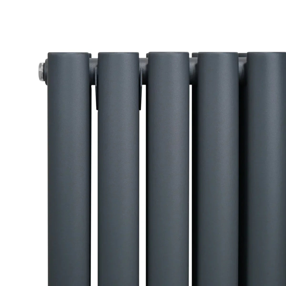 Monster Shop Oval Column Radiator & Valves - 1800mm x 360mm – Anthracite Grey -