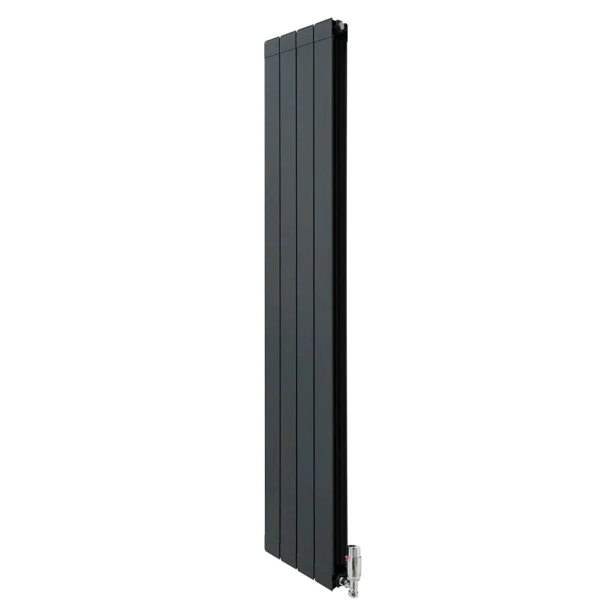 Monster Shop Aluminium Radiator & Valves - 1800mm x 315mm - Anthracite Grey -