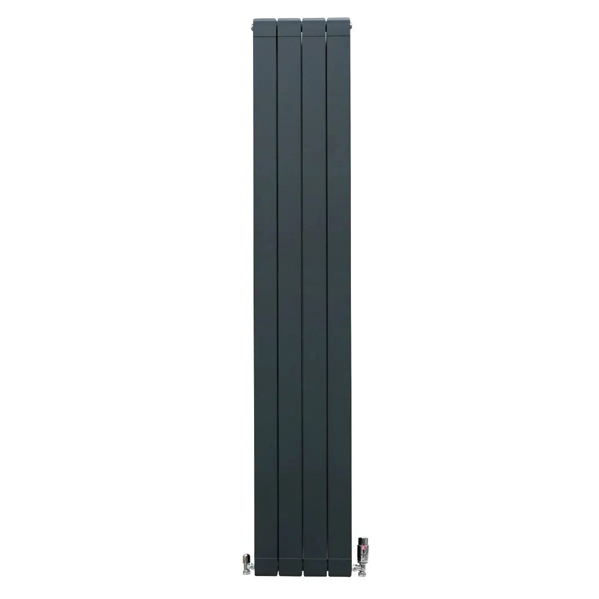Monster Shop Aluminium Radiator & Valves - 1800mm x 315mm - Anthracite Grey -