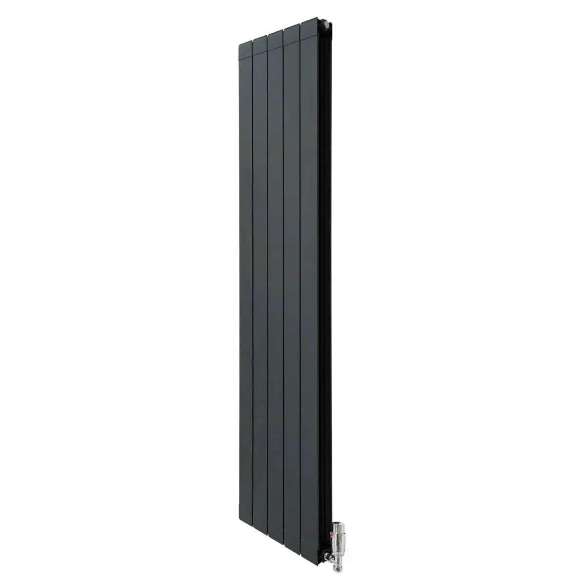 Monster Shop Aluminium Radiator & Valves – 1800mm x 395mm – Anthracite Grey -