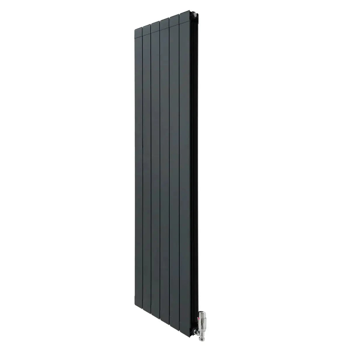Monster Shop Aluminium Radiator & Valves – 1800mm x 475mm – Anthracite Grey -