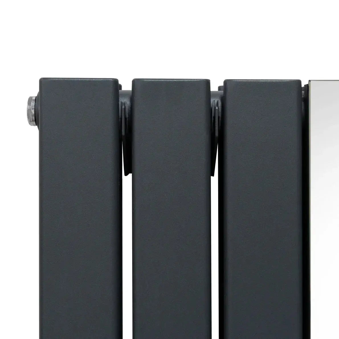 Monster Shop Flat Mirror Radiator & Valves - 1800mm x 565mm - Anthracite Grey -
