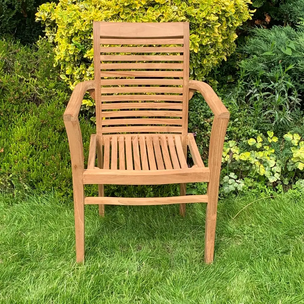 MSL 96CM STACKING SCROLL BACK CHAIR - Wooden Chairs