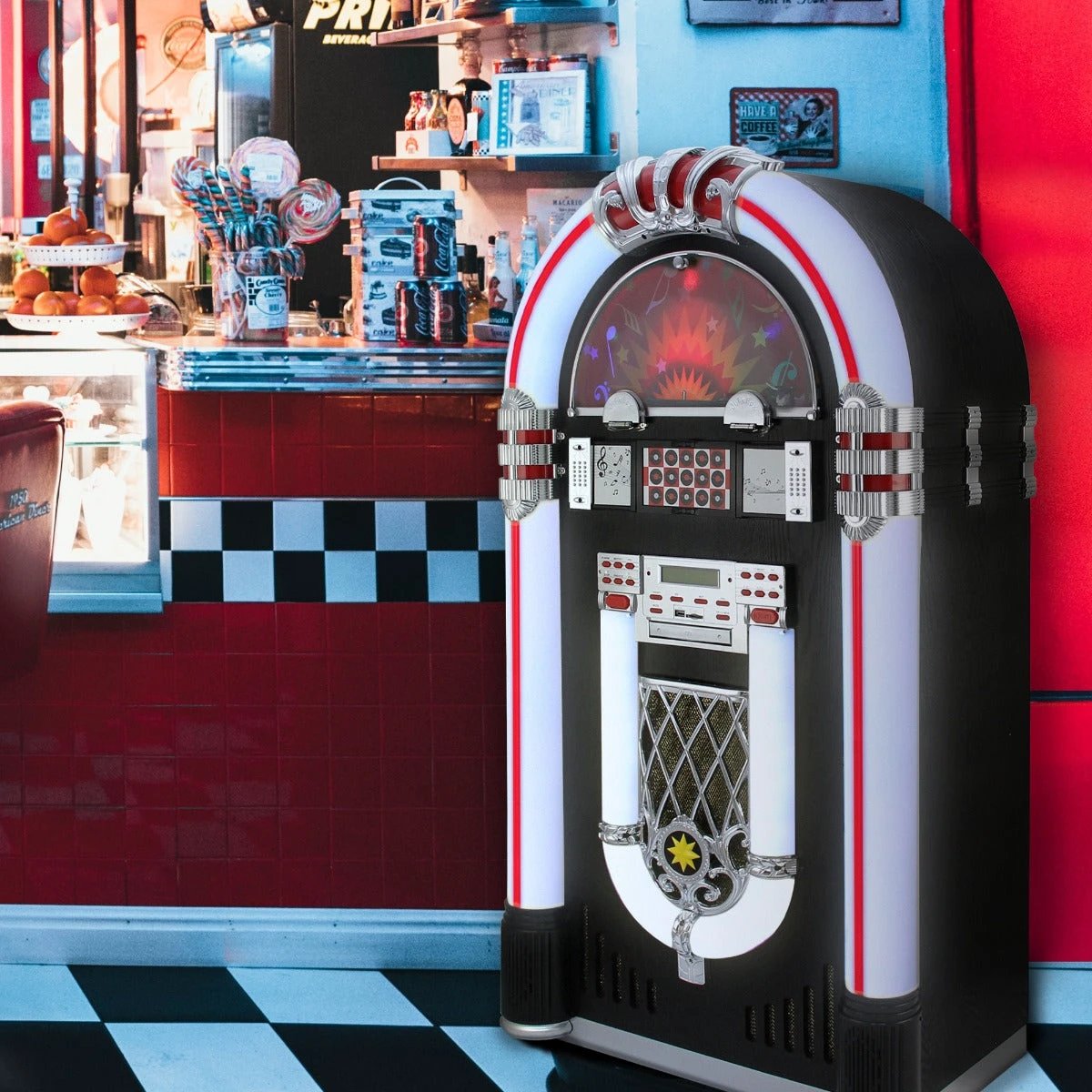 Jukebox Vinyl Record Player & Sound System by Monster Shop