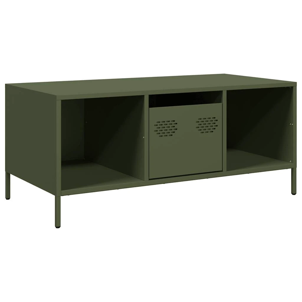 VidaXL Coffee Table 101.5x50x43.5 cm Cold Rolled Steel Industrial Living Room Decor by vidaXL