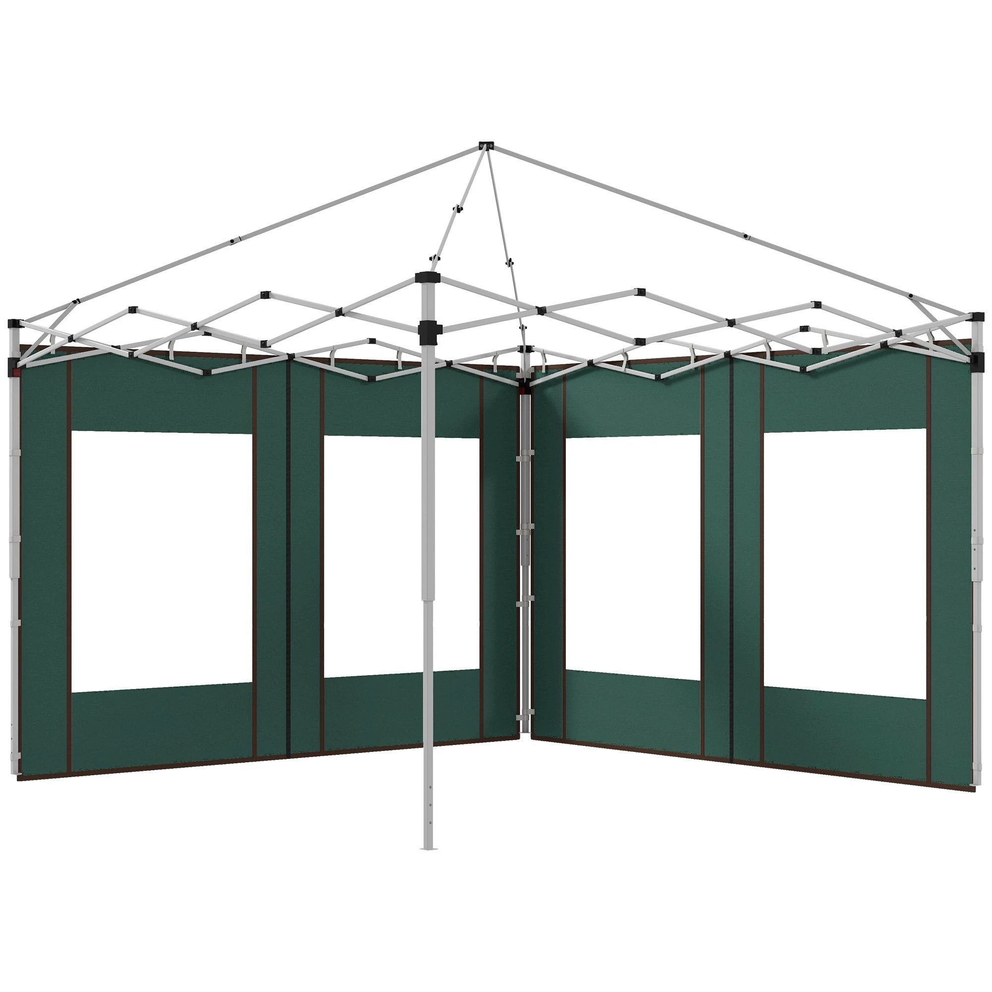 Outsunny 3x3(m) or 3x6m Pop Up Gazebo Side Panels with Windows, Green by Outsunny