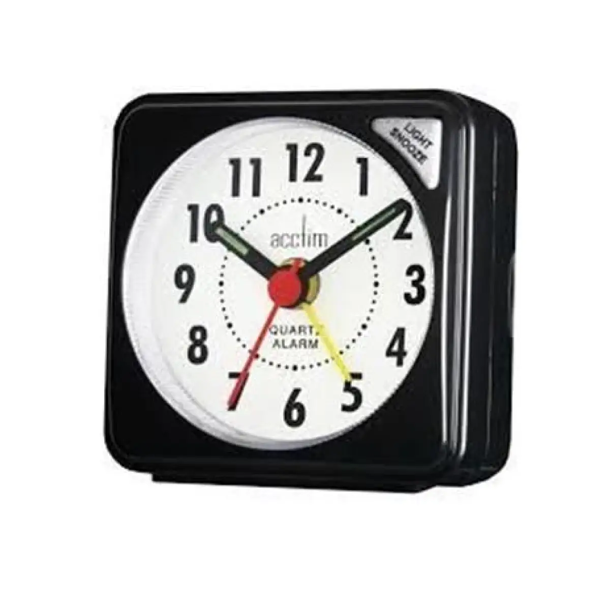 Acctim Acctim Ingot Quartz Travel Alarm Clock Light & Snooze - Black - 25/738BB - Clock