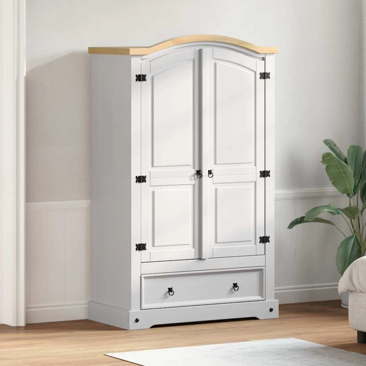VidaXL Wardrobe 101x52x170 cm Drawer Pine by vidaXL