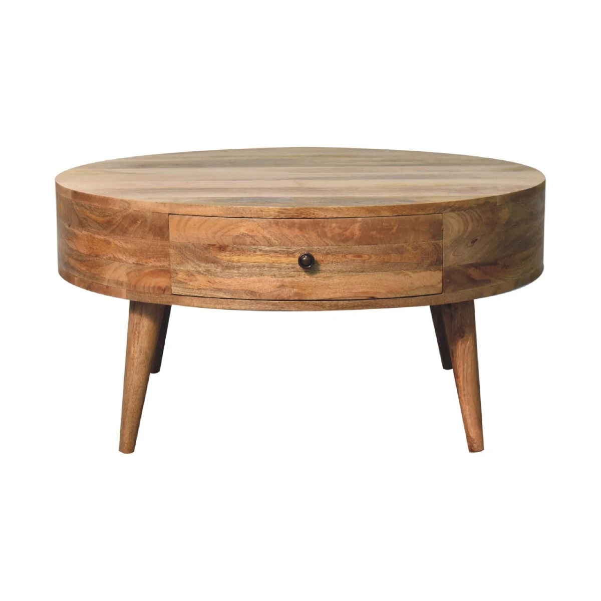 Artisan Furniture Artisan Oakish Mango Wood Coffee Table Brass Knob - Coffee Table