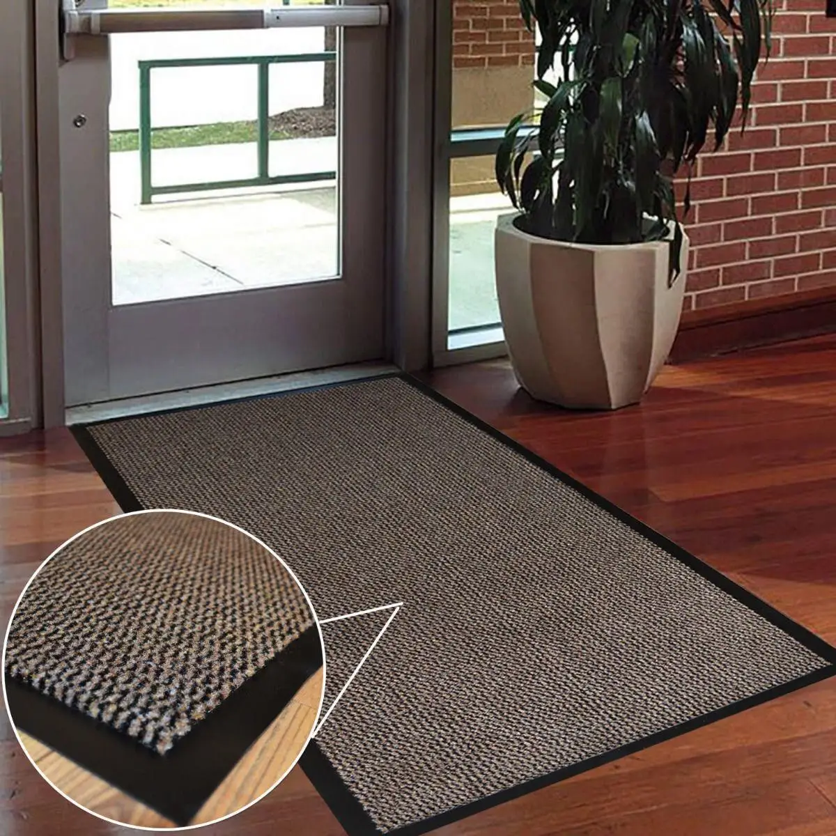 Un-Branded BROWN Barrier Mat 80cm x 120cm - Rug