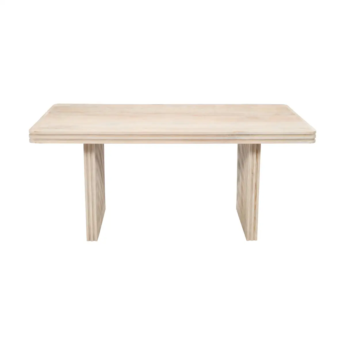 Indian Hub Hudson Carved Mango Wood Dining Table 6 Seater - Dining Table