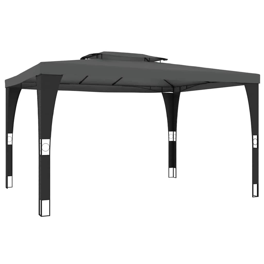 vidaXL vidaXL Gazebo with Double Roof Cream 2.98x2.98 m Steel - Gazebos