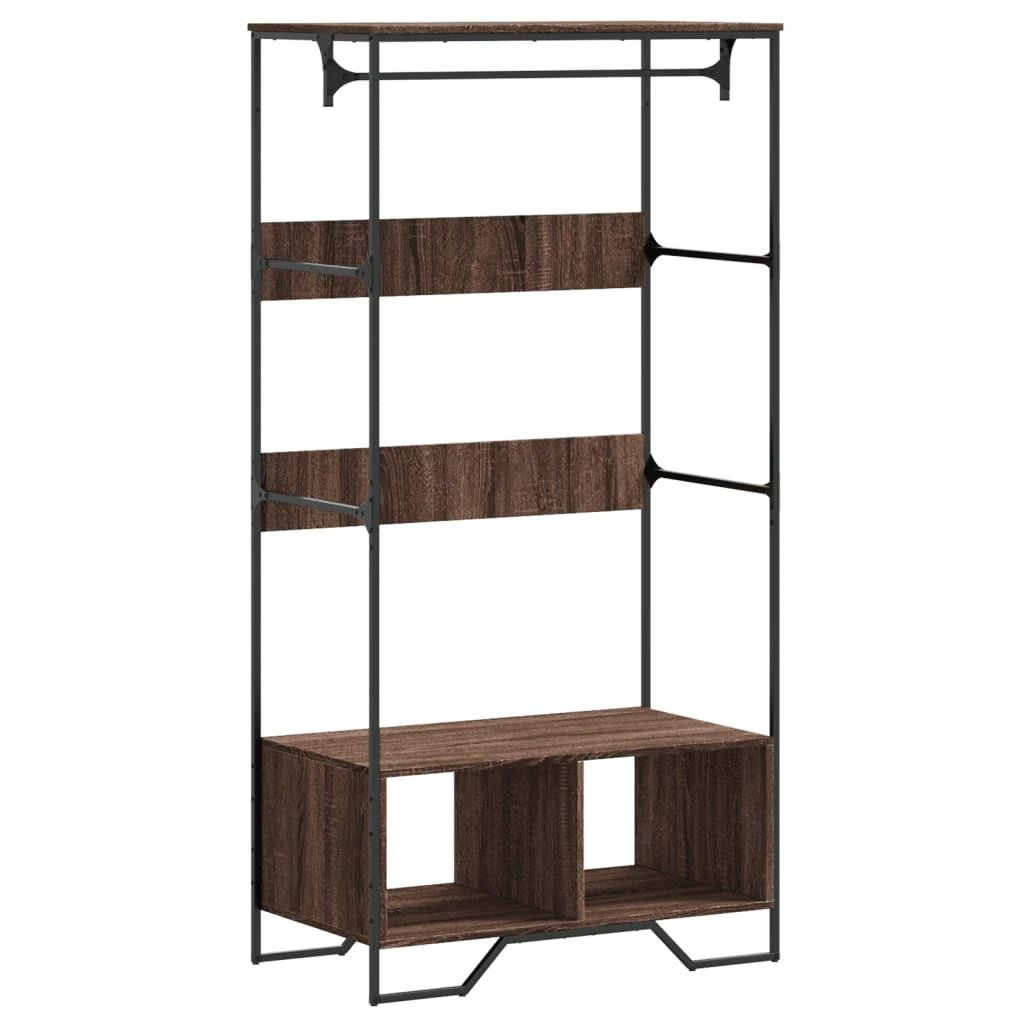 vidaXL vidaXL Wardrobe Black 90x50x180 cm Engineered Wood - Wardrobe