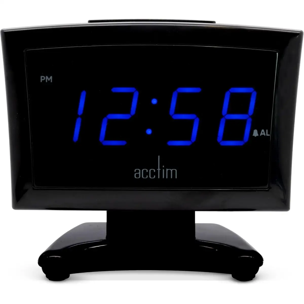 Acctim Acctim Jenson LED Digital in Black with USB-C Smart Connector Blue 0.9'' Display Alarm Clock - Clock