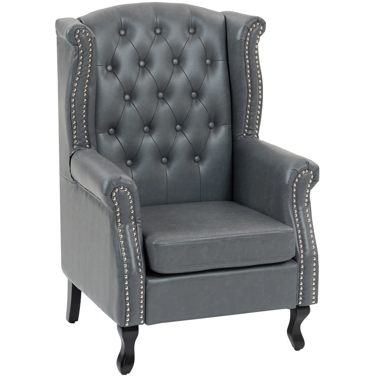 HOMCOM HOMCOM Armchair Compact Tufted Wing Back Bedroom - Armchair