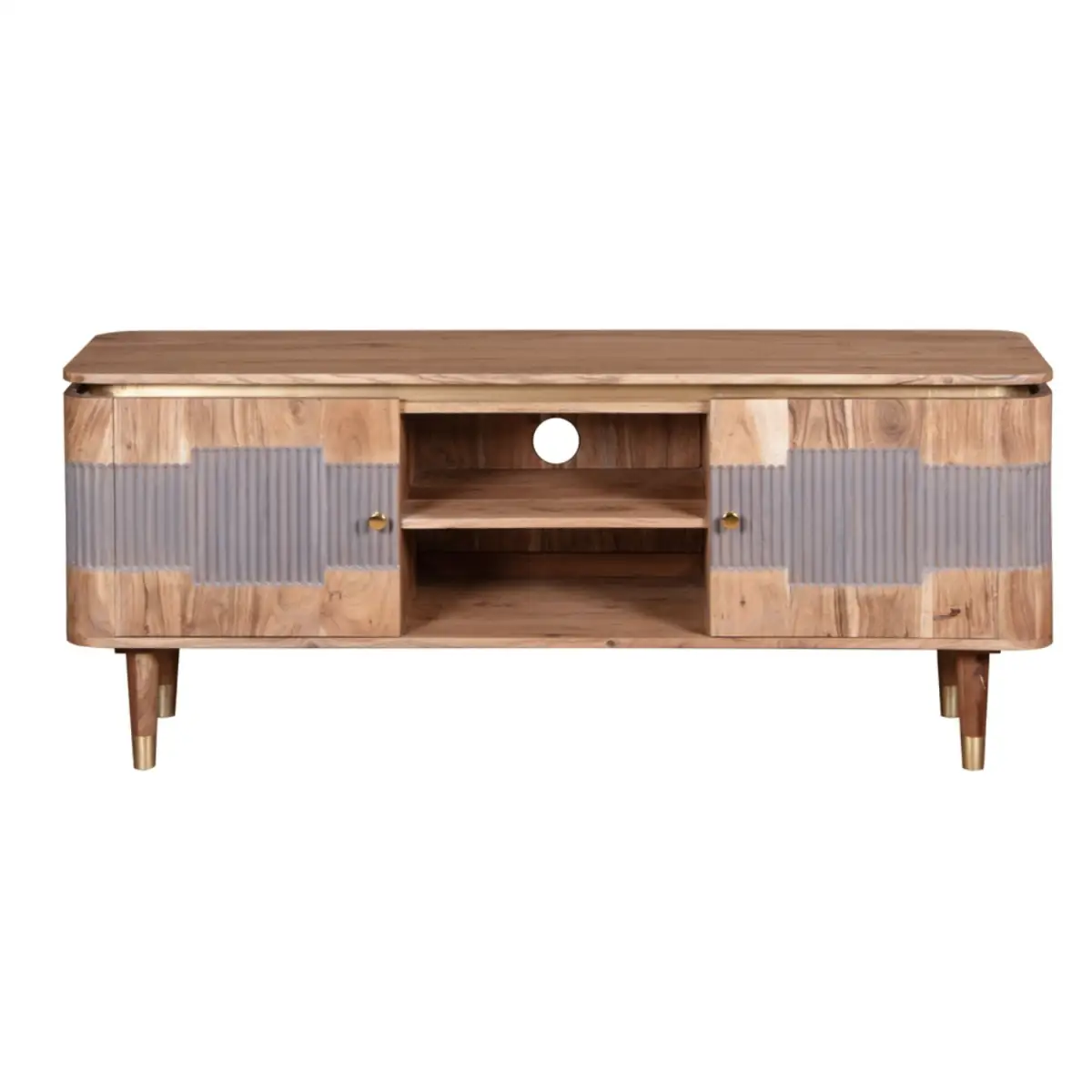 Living Room TV Unit Eco-Friendly Acacia Wood 45x36x17 cm